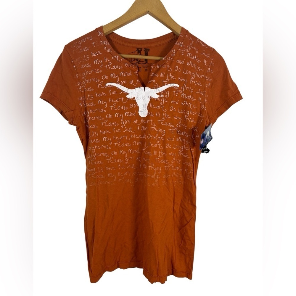 myU University of Texas UT Longhorns T Shirt Women Large Slim Fit Texas Girl